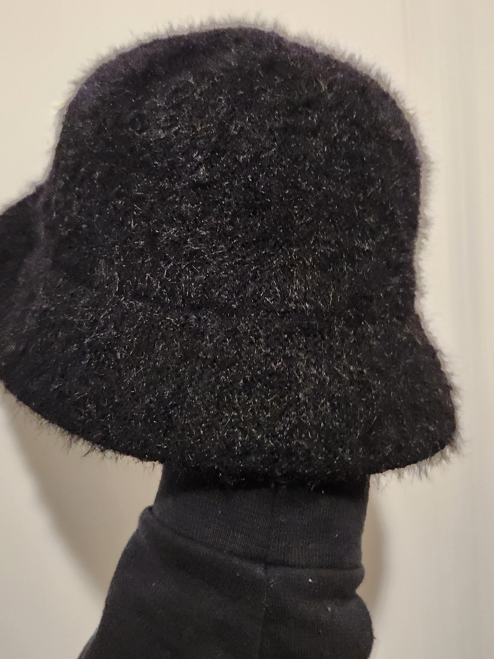 A New Day Black Fuzzy Bucket Hat For Women